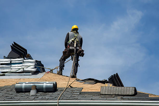 Professional Gutter Installation technician working in Whitehall, MT